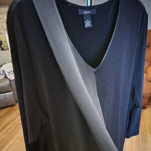 Alfani Women's Black 3X Long Blouse